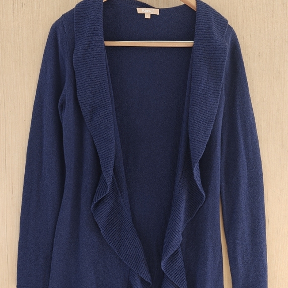 KIER + J Sweaters - Kier + J 100% Cashmere Ruffled Sweater